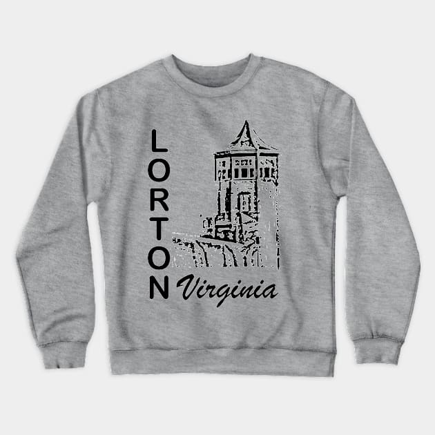 Lorton Guardhouse - Black Crewneck Sweatshirt by Swift Art